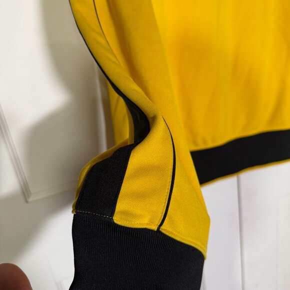 Nike Track Jacket Zip Up Black and Yellow Sweatshirt Size Large Y2K Striped - Picture 10 of 13